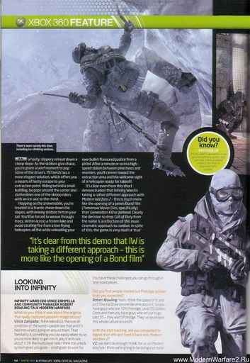 Modern Warfare 2 - Modern Warfare 2 в Австралийском журнале Official Xbox 360 Magazine