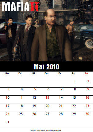 Mafia II - Эксклюзив: Mafia II Fan Календарь 2010 