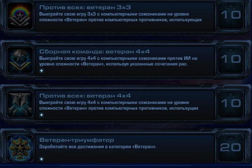 StarCraft II: Wings of Liberty - StarCraft II:  Wings of Liberty - Достижения.