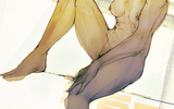 Smoking_batarian_chick_by_meken-d4kl7wv