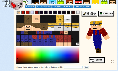 Minecraft - Удобный редактор скинов
